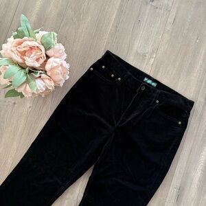 New vintage Ralph Lauren Black Corduroy Denim Straight Leg Jeans